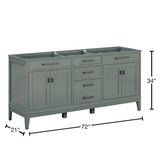 Avanity Madison 72-in White Bathroom Vanity Cabinet