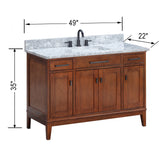 Avanity Madison 48-in Tobacco Bathroom Vanity Cabinet