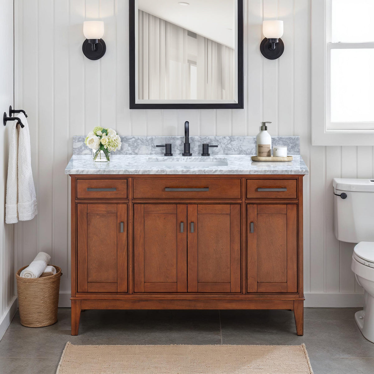 Avanity Madison 48-in Tobacco Bathroom Vanity Cabinet
