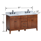 Avanity Madison 60-in Tobacco Bathroom Vanity Cabinet