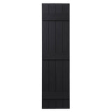 Mastic Closed Board & Batten Shutters Black 15" x 63"