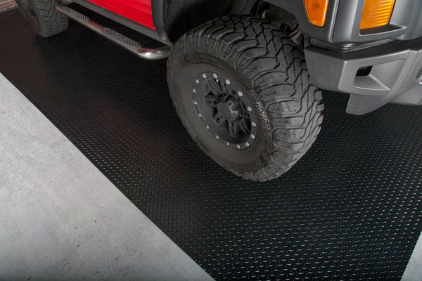 G-Floor Diamond Tread 5 ft. x 10 ft. Midnight Black Commercial Grade Vinyl Garage Flooring Cover and Protector