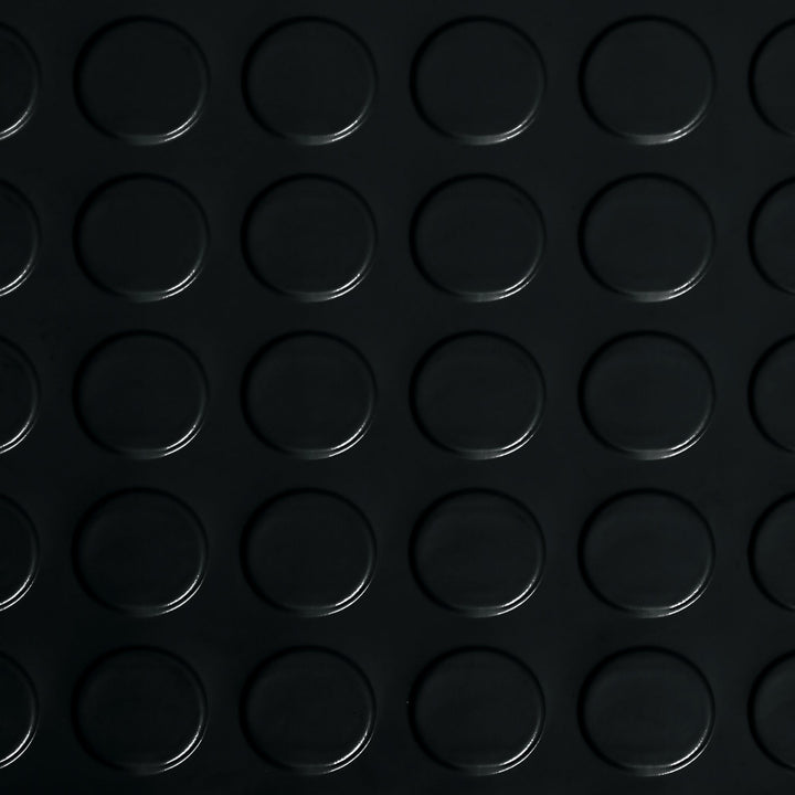 G-Floor Coin 5-ft x 10-ft Midnight Black Raised Coin Garage Floor Roll