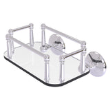 Allied Brass Monte Carlo Collection Wall Mounted Glass Guest Towel Tray in Antique Brass