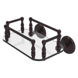 Allied Brass Monte Carlo Collection Wall Mounted Glass Guest Towel Tray in Venetian Bronze