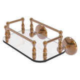 Allied Brass Monte Carlo Collection Wall Mounted Glass Guest Towel Tray in Venetian Bronze