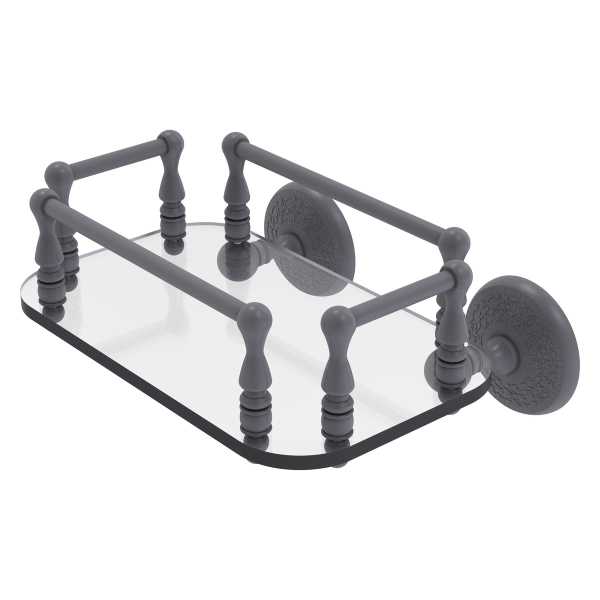 Allied Brass Monte Carlo Collection Wall Mounted Glass Guest Towel Tray in Venetian Bronze