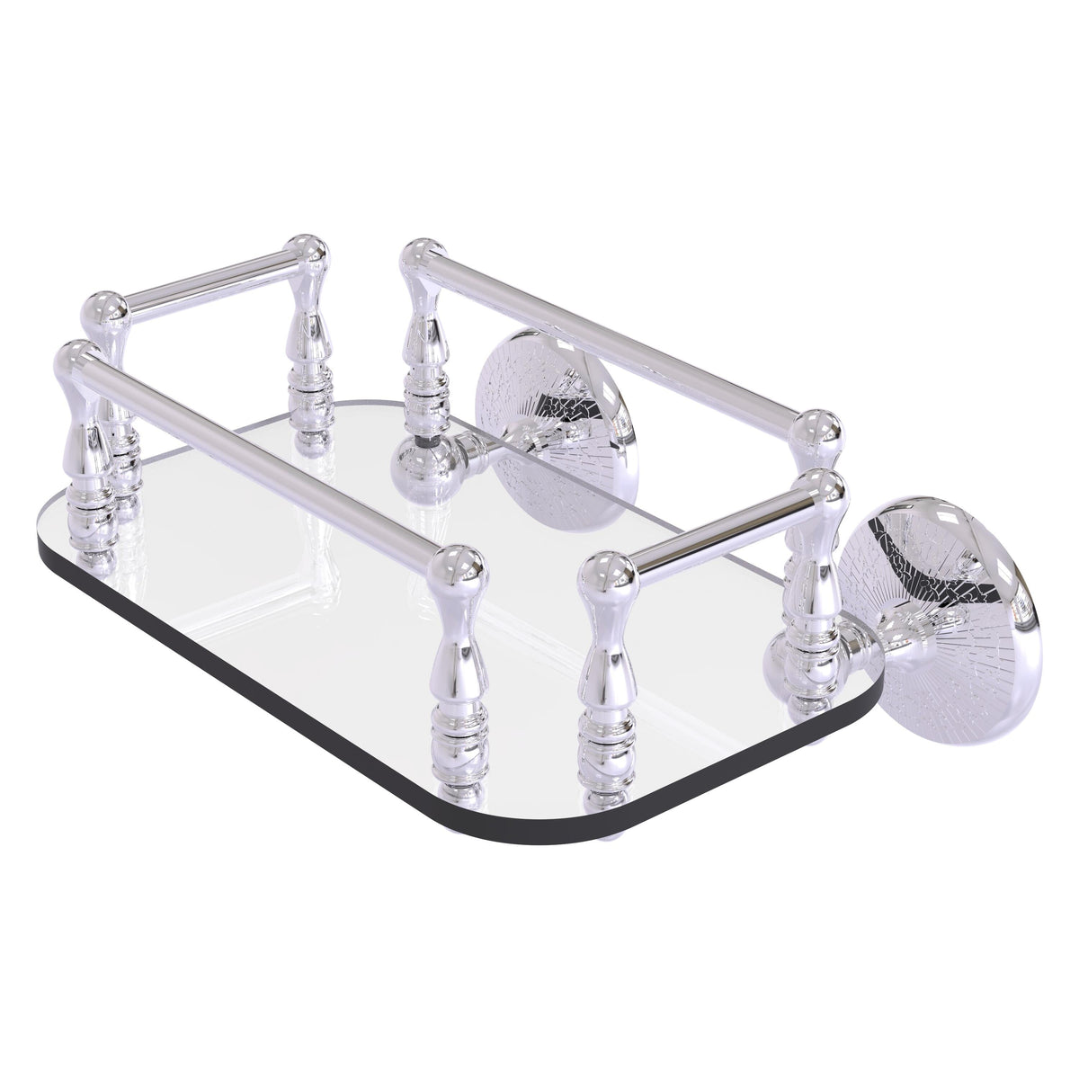 Allied Brass Monte Carlo Collection Wall Mounted Glass Guest Towel Tray in Venetian Bronze
