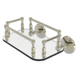Allied Brass Monte Carlo Collection Wall Mounted Glass Guest Towel Tray in Antique Bronze