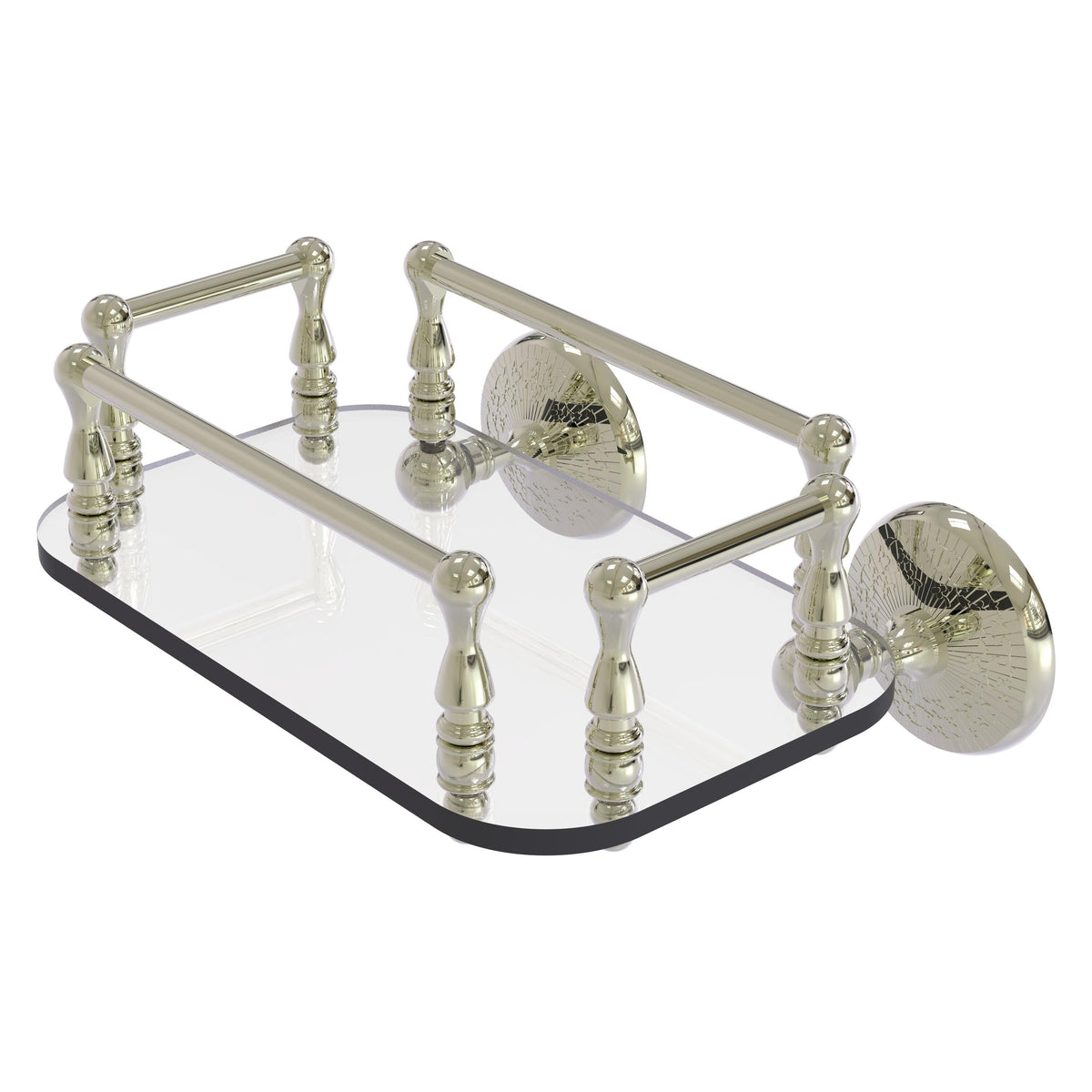 Allied Brass Monte Carlo Collection Wall Mounted Glass Guest Towel Tray in Venetian Bronze
