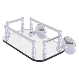 Allied Brass Monte Carlo Collection Wall Mounted Glass Guest Towel Tray in Antique Bronze