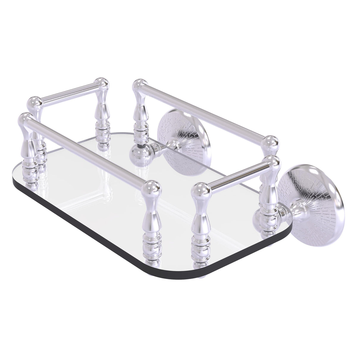 Allied Brass Monte Carlo Collection Wall Mounted Glass Guest Towel Tray in Venetian Bronze