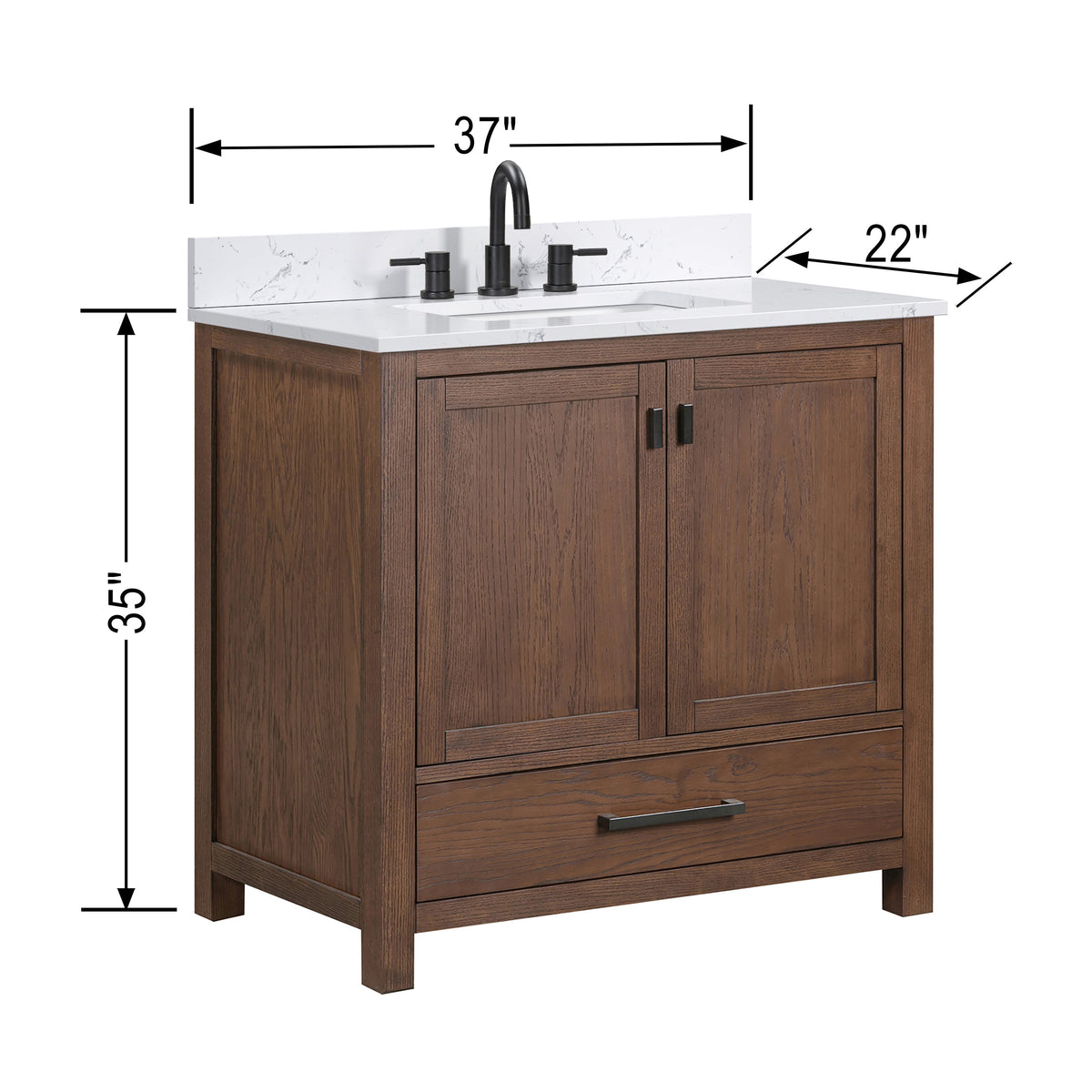 Avanity Modero 36-in White Bathroom Vanity Cabinet