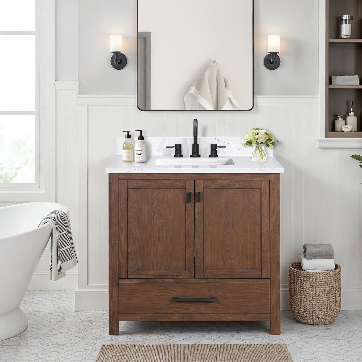 Avanity Modero 36-in White Bathroom Vanity Cabinet