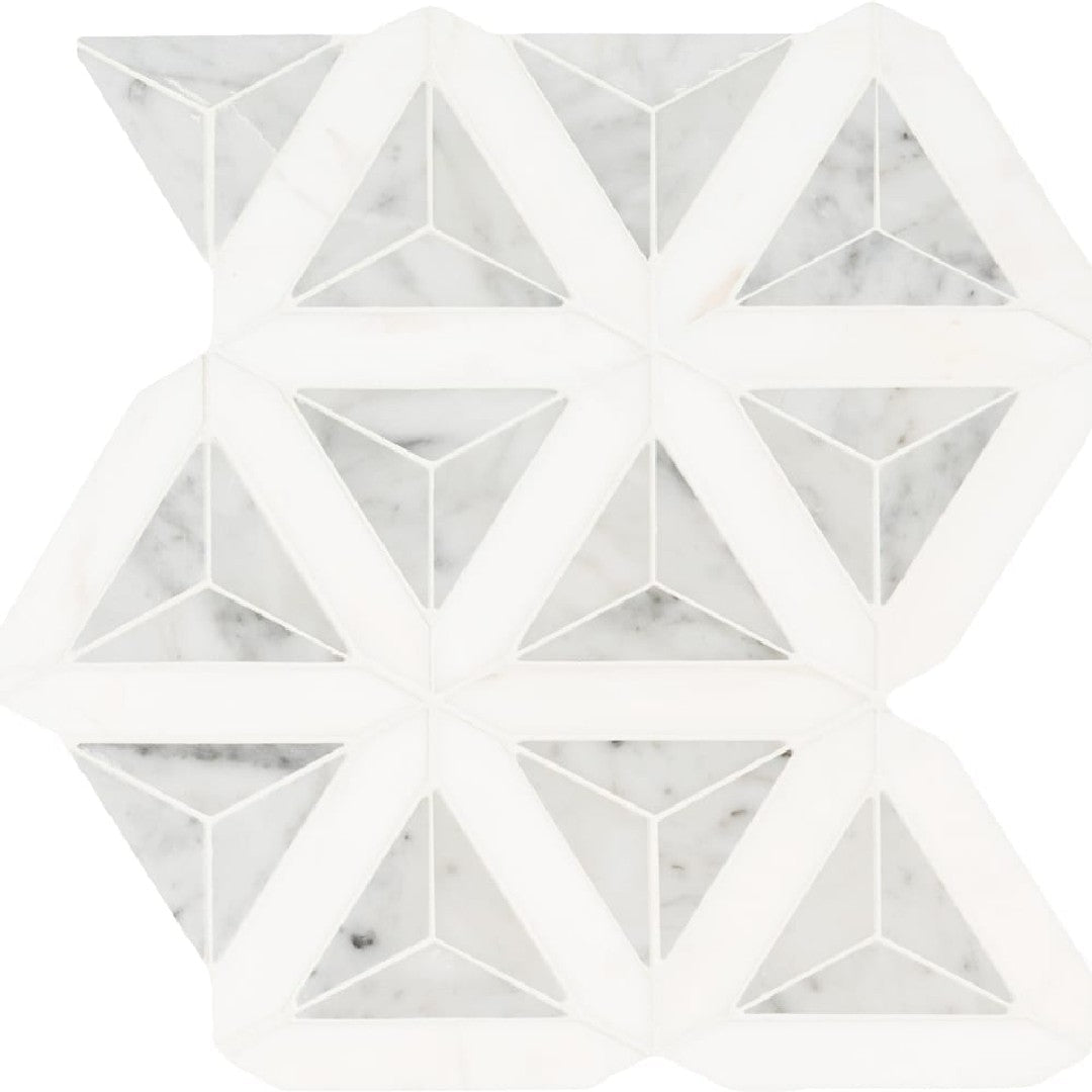 MS International Bianco Carrara 12 x 12 Marble Mosaic Tile