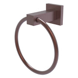 Allied Brass Montero Matte Black Wall Mount Towel Ring, 6-inch