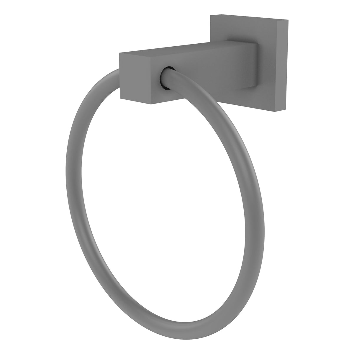 Allied Brass Montero Matte Black Wall Mount Towel Ring, 6-inch