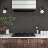 Moroccan Concrete Charcoal 8 in. x 9 in. Glazed Porcelain Hexagon Floor and Wall Tile (9.37 sq. ft./Case)