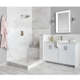 Meram Blanc Carrara Polished Marble Floor Tile - 12 x 24 in.