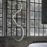 DLSS Lighting Metal Circle Acrylic Pendant Light LED Lighting Simple Lamp Modern Chandelier