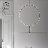 DLSS Lighting Metal Circle Acrylic Pendant Light LED Lighting Simple Lamp Modern Chandelier
