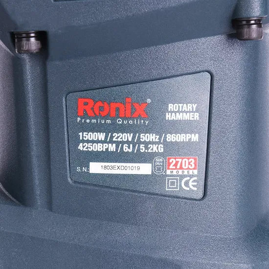 Model 2703 Ronix Power Hand Drilling Tools 1500W 32mm SDS Plus Electric Rotary Hammer Drill
