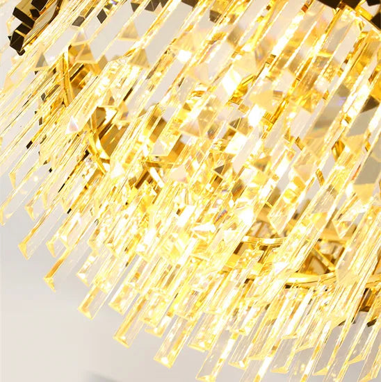 DLSS Lighting Co.,Ltd Modern American Euroueap Home Decoration Luxury Crystal Brass Copper Iron Metal Hanging Pendant Lights Chandelier