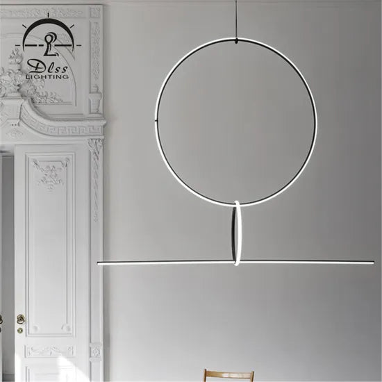 Dlss Lighting Modern Aristic Style Link PVC Chandelier Lamp with Pendant Light