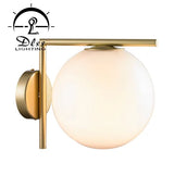 DLSS Lighting Modern Brass and White Glass Ball Hotel Project Pendant Lamp/Chandelier