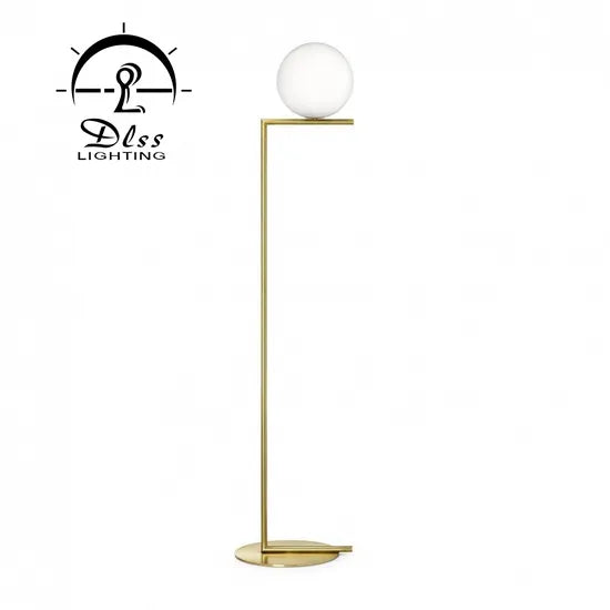 DLSS Lighting Modern Brass and White Glass Ball Hotel Project Pendant Lamp/Chandelier