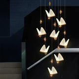 DLSSLIGHTING Modern Decoration Butterfly Design Hotel Lamp Living Hanging LED Chandeliers Pendant Lights