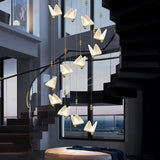 DLSSLIGHTING Modern Decoration Butterfly Design Hotel Lamp Living Hanging LED Chandeliers Pendant Lights