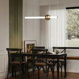 DLSS Lighting Co., Ltd. Modern Interior-Lighting White Glass Tube Gold Iron Ball Chandelier LED Pendant Lamp