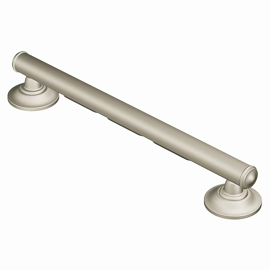Moen Home Care Grab-Bar 16-in Brushed Nickel Wall Mount (ADA Compliant) Grab Bar