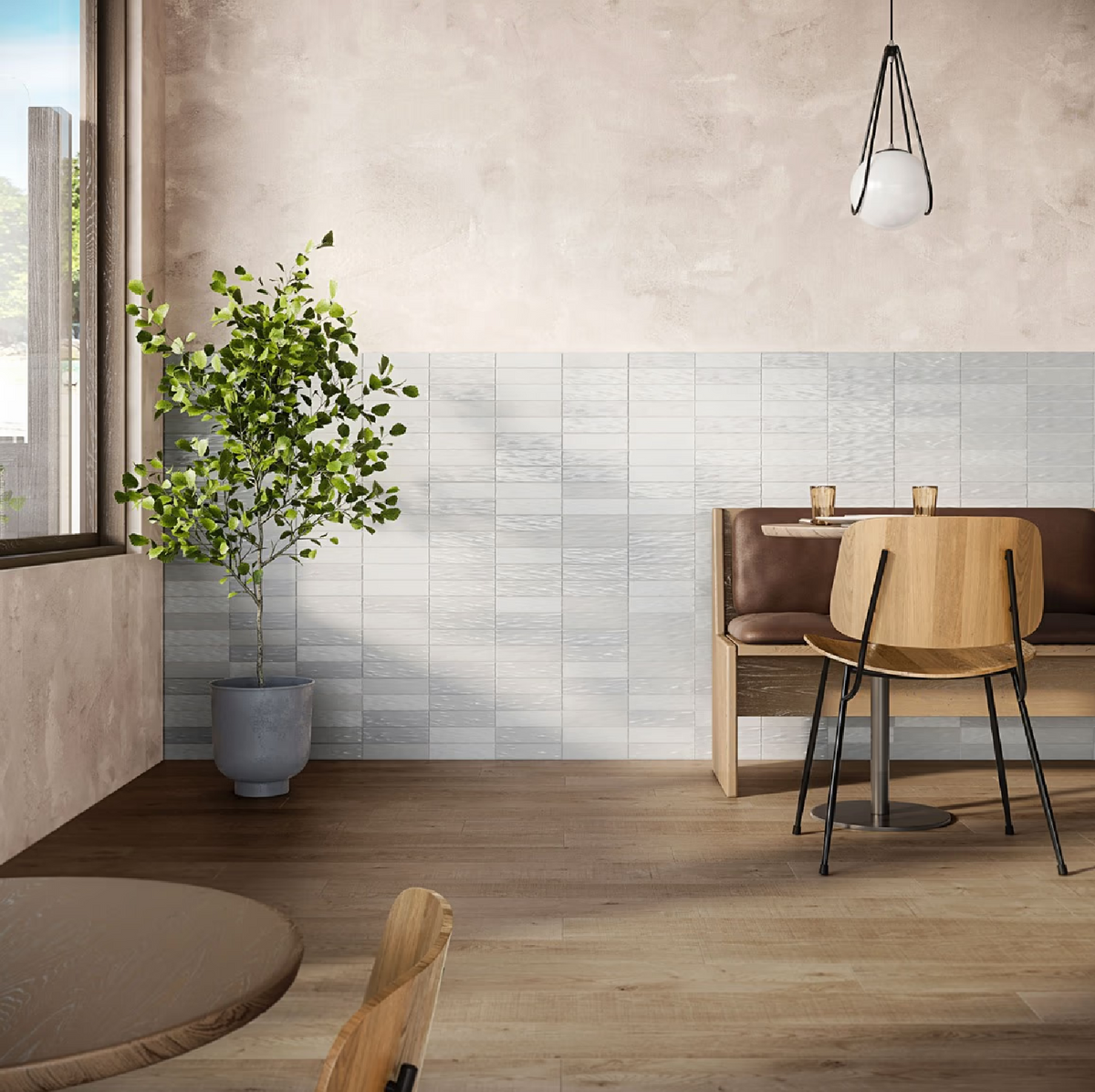 Montauk Sky Blue 4x4 Mixed Finish Ceramic Tile