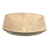 ANZZI Moon Vessel Sink in Classic Cream Marble, 19.6 x 15.8 x 5.5 in