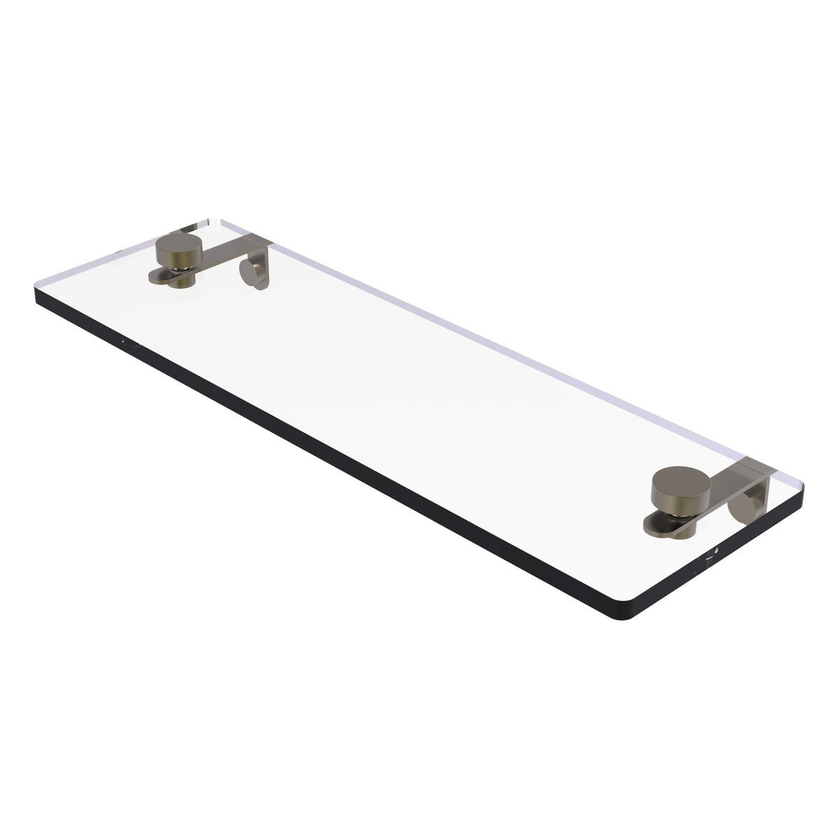 Allied Brass Matte Black 1-Tier Brass Wall Mount Bathroom Shelf