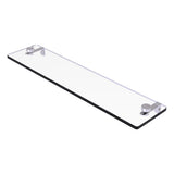 Allied Brass 22 in. L x 2 in. H x 5 in. W Clear Glass Vanity Bathroom Shelf in Satin Chrome
