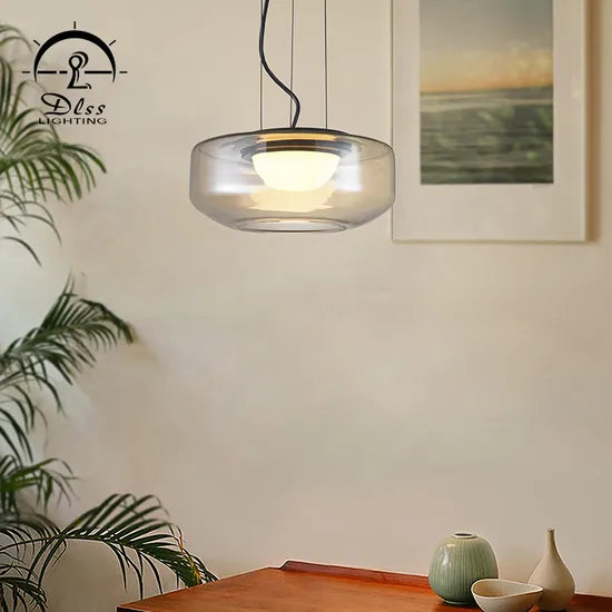 DLSSlighting Nordic Style Glass Lamp Interior Light Home Restaurant Decoration LED Pendant Lighting