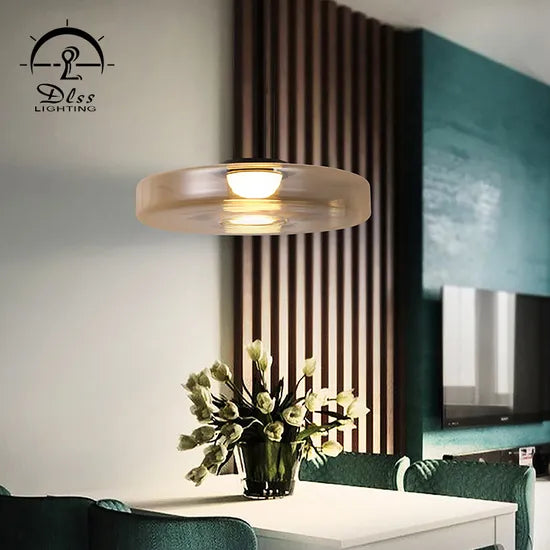 DLSSlighting Nordic Style Glass Lamp Interior Light Home Restaurant Decoration LED Pendant Lighting