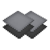 Norsk Gray/Black 24 in. x 24 in. EVA Foam Truly Reversible Interlocking Tile (60-Tile)