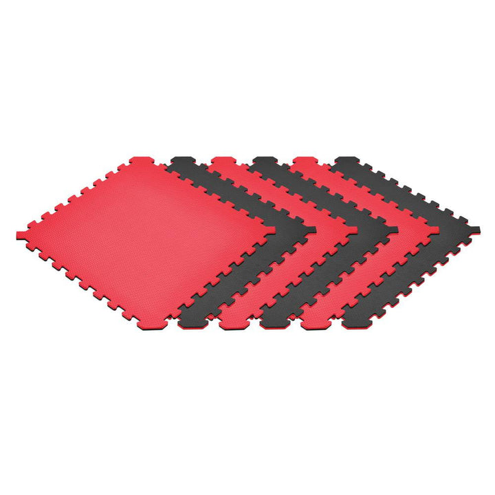 Norsk Red/Black 24 in. x 24 in. EVA Foam Truly Reversible Interlocking Tile (36-Tile, 144 sq. ft.)