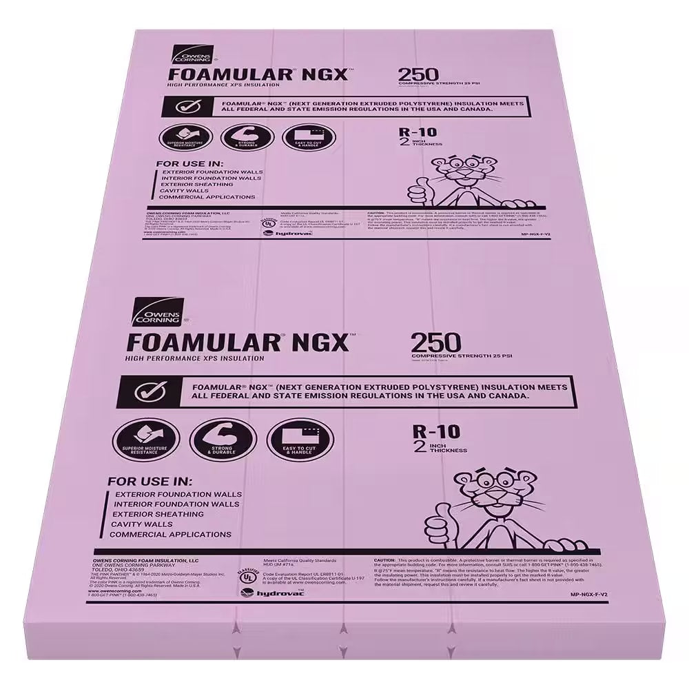 Owens Corning FOAMULAR Foam Board SSE F-250 2" x 48" x 96"