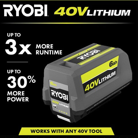 RYOBI 40V Lithium-Ion 6Ah High Capacity Battery (OP4060A1)
