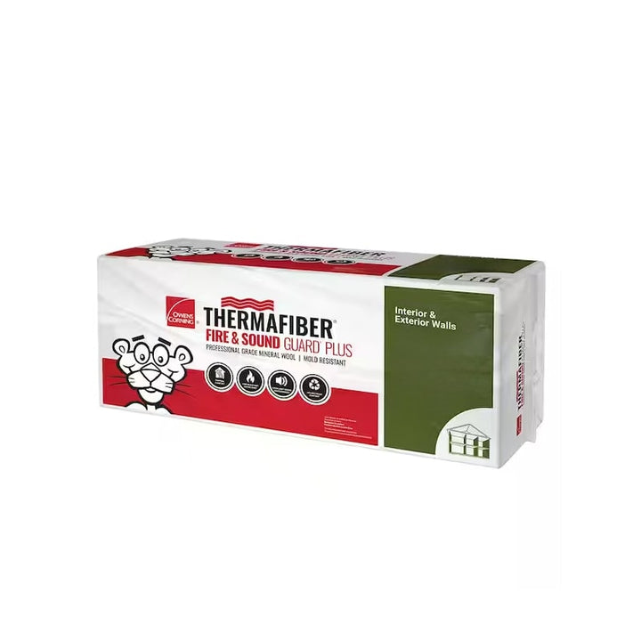 Owens Corning R-24 Thermafiber Fire and Sound Guard Plus Insulation, 6" x 16" x 48" (24 Packs)