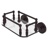 Allied Brass Prestige Regal Collection Wall Mounted Glass Guest Towel Tray in Polished Brass