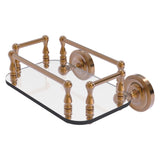 Allied Brass Prestige Regal Collection Wall Mounted Glass Guest Towel Tray in Polished Brass