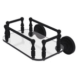 Allied Brass Prestige Regal Collection Wall Mounted Glass Guest Towel Tray in Polished Brass