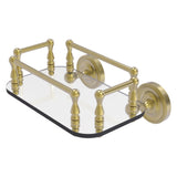 Allied Brass Prestige Regal Collection Wall Mounted Glass Guest Towel Tray in Polished Brass