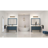 Progress Lighting Calhoun 4-Light Brushed Nickel Bathroom Vanity Light, 30.25 in